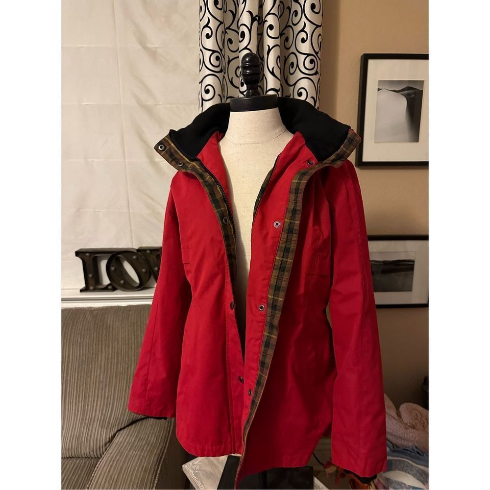 Pendleton Red Coat With Removable Hood Medium - image 1